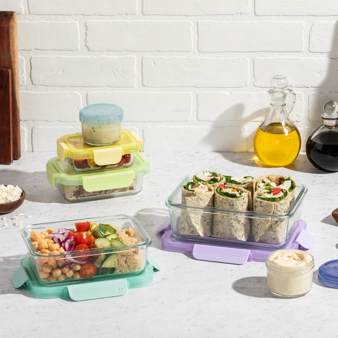 Color Lock® Glass 12pc Mixed Meal Prep Set